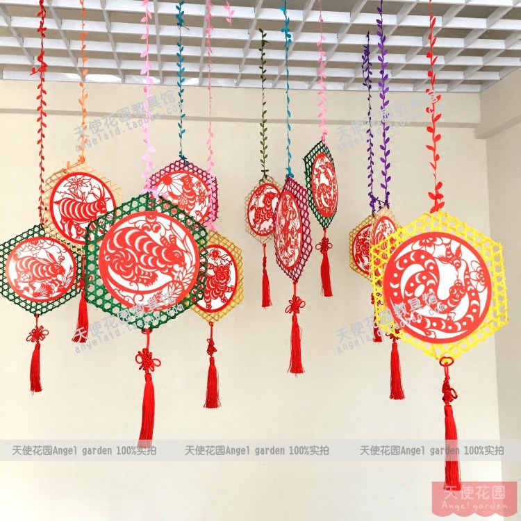 Middle Country Wind Zodiac Bamboo Nets Hanging Accessories Home Kindergarten Classroom Creative Diy Festive Dress Up with handmade bamboo choreography