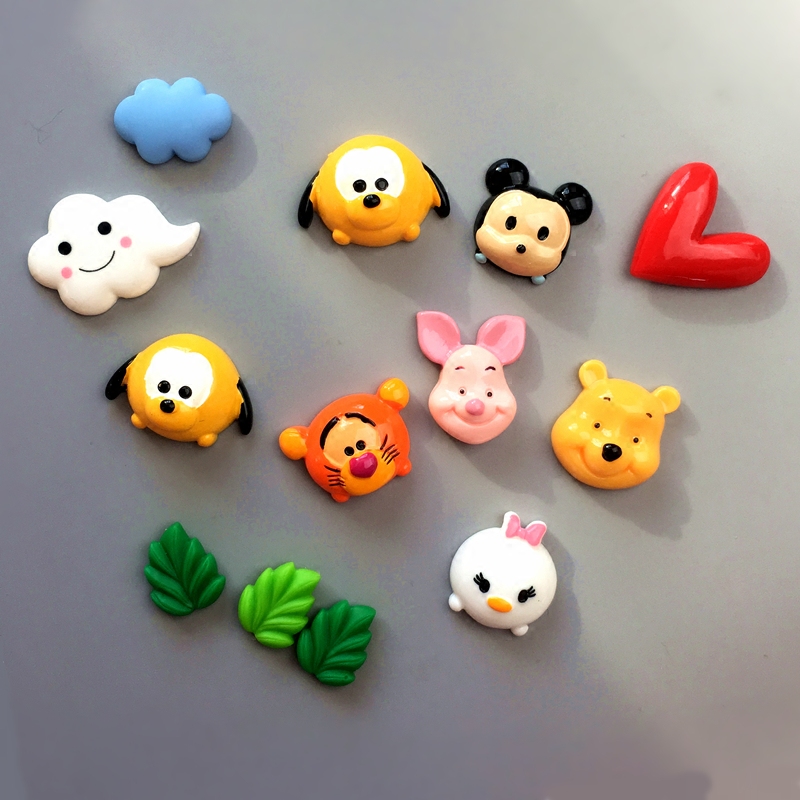 Cartoon Cute Solid Animal Photos Stickless Bear Resin Fridge Decorated magnet Refrigerator Stickup Magnet Creativity