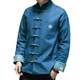 Mùa xuân và mùa thu phong cách Trung Quốc áo khoác nam quốc phục retro cổ áo mỏng phần Tang phù hợp với áo khoác cardigan thanh niên thủy triều quần áo thể thao nam Trang phục dân tộc