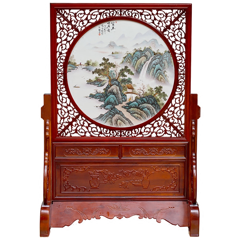 Jingdezhen ceramic hand - made porcelain plate painting sofa setting wall hang a picture to the sitting room porch partition screen copy classic adornment