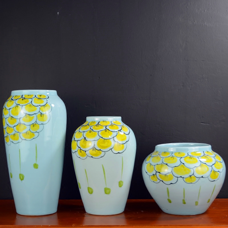 Jingdezhen ceramic vase creative television wine sitting room porch of new Chinese style household soft adornment flower arranging furnishing articles