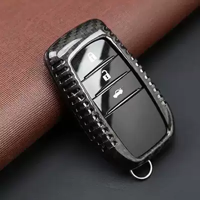 Dedicated to Toyota overbearing Prado Elfa true carbon fiber key cover new Crown modified key Protective case