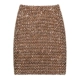 Mùa thu Hồng Kông hương vị retro chic gió slim sequins hip váy eo cao mỏng tính khí hoang dã nửa váy sóng chân váy xòe dài qua gối Váy