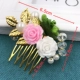 Wedding cô dâu trang sức pha lê phụ kiện tóc mũ nón hoop hoa rhinestone đĩa tóc kẹp tóc lược tóc chải tóc kẹp tóc - Phụ kiện tóc băng đô vải Phụ kiện tóc