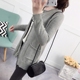 2018 xuân hè Hàn Quốc nút retro màu túi phù hợp với cổ tròn chun đan áo len cardigan áo len nữ áo khoác thủy triều áo khoác len cardigan Vòng cổ áo len