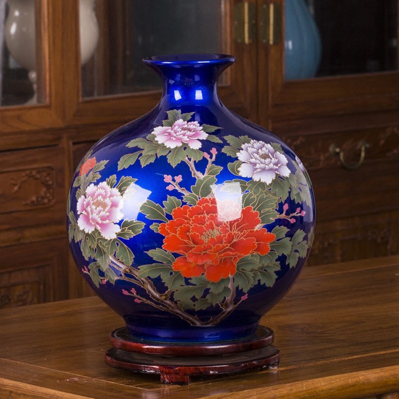 Jingdezhen ceramic ware vase is I and contracted sitting room flower arranging handicraft furnishing articles rich ancient frame decoration decoration