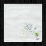 Японский хлопковый двухэтажный марлевый носовой платок, с вышивкой, орхидея