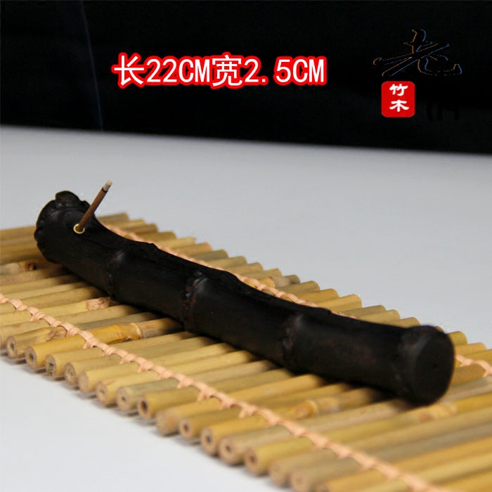 Smoked Black Bamboo Root Bamboo Whip Line Fragrant sandalwood Incense Stick-scentboard Artisanal Small Incense Stove Pendulum with Buddha Supplies