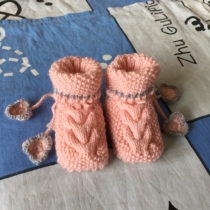 Winter newborn baby pre-toddler shoes warm wool childrens wool shoes and socks pure hand knitting twist