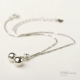Vòng chân nữ 925 sterling bạc có một quả bóng phiên bản tiếng Hàn của sinh viên đơn giản Sen Bộ chữ tươi tùy chỉnh xác thực lắc chân nữ pnj Vòng chân