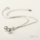 Vòng chân nữ 925 sterling bạc có một quả bóng phiên bản tiếng Hàn của sinh viên đơn giản Sen Bộ chữ tươi tùy chỉnh xác thực