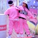 Ít trẻ em hip hop hip-hop thủy triều áo hồng ngọn quần chân hiphop Han nhảy trang phục kỹ năng