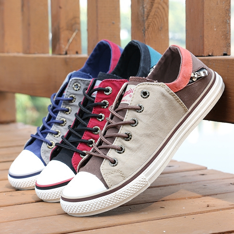 Pull back men's shoes classic wild young students youth trend Korean version wear-resistant casual canvas shoes men's spring and autumn