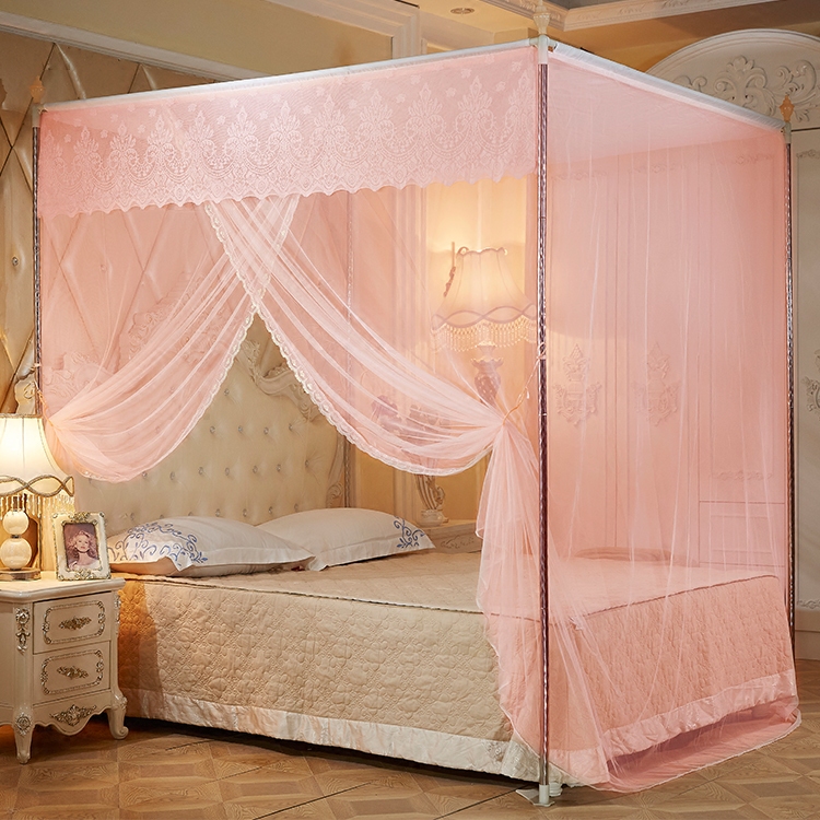 Set to make mosquito nets 1 2 m 1 5m1 8m bed double single home mosquito net stainless steel bracket on floor 2 m