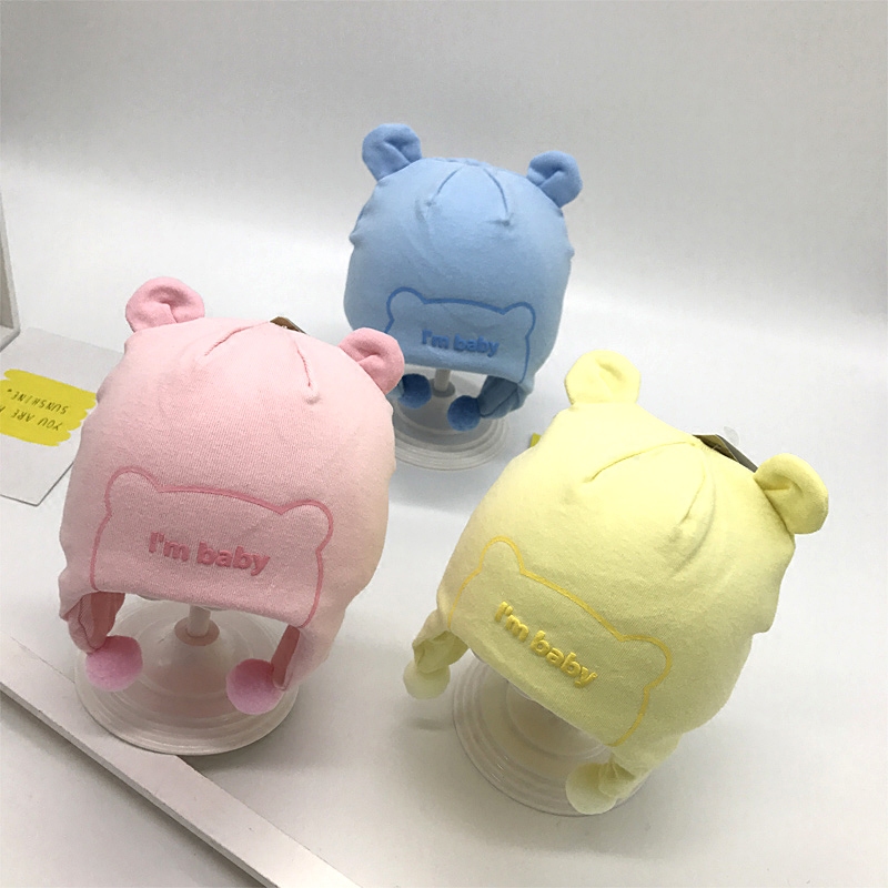 Baby hat autumn winter 0-3 months 6 newborns Thickened Protective Ear Warm Newborn Baby 2 Baby Hat