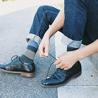 Mùa thu phong cách Anh pinstripe ống nam vớ kinh doanh vớ thường vớ cotton vớ nam thể thao tất cổ cao