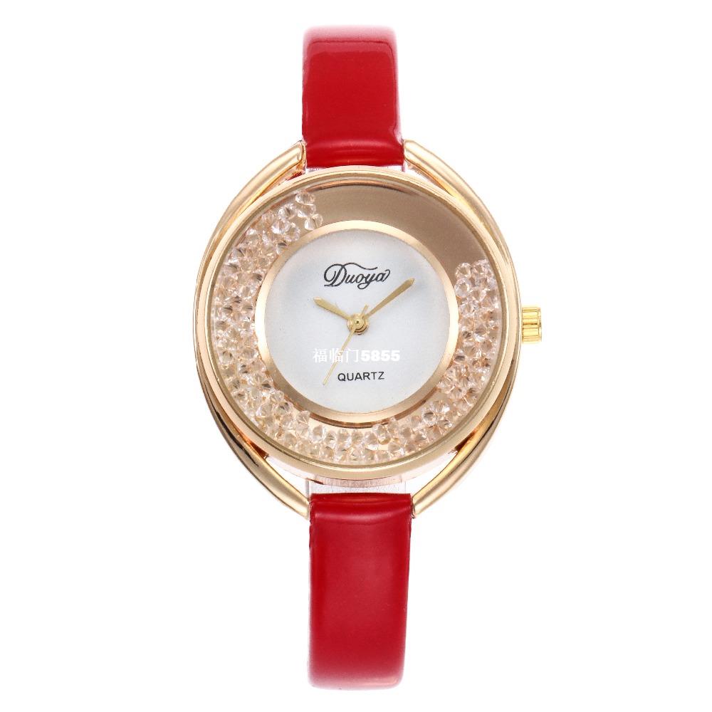 Hot Sale Woman Watch Women Leather Quartz Wrist Watches Rhin