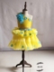 Trẻ em người lớn túi nhựa màu xanh lá cây handmade Năm mới trang phục bé gái Trang phục thời trang cha mẹ trẻ em trình diễn catwalk quần áo thời trang trẻ em cao cấp Trang phục