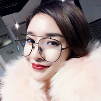 Phiên bản tiếng Hàn của mạng lưới mô hình màu đỏ kính thời trang nam và nữ khung lớn retro trang trí gương kính cận thị nâng gương phẳng kinh can