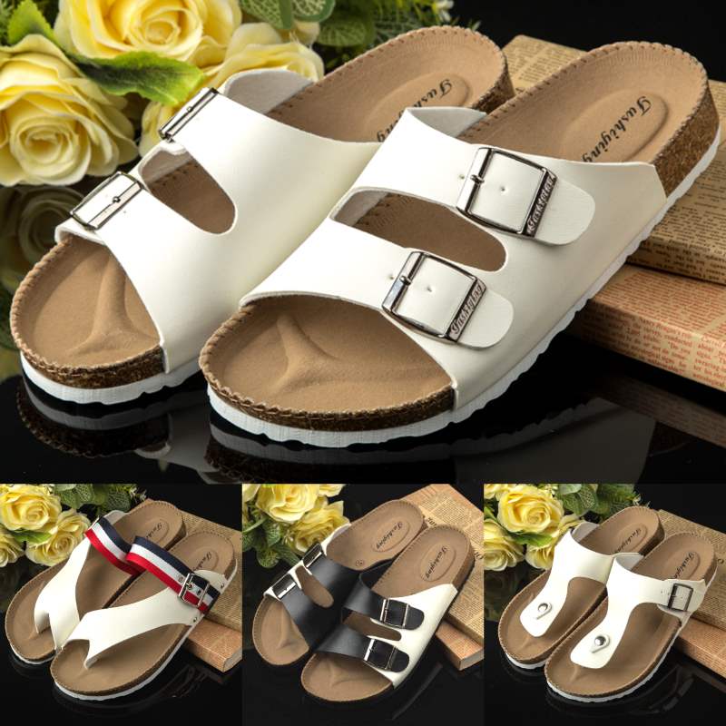 Couple's Cork Slippers for Men, Summer Outdoor Non-Slip Beach Shoes, Men's Sandals, Korean Style Personalized Flip-Flops for Women, Trendy