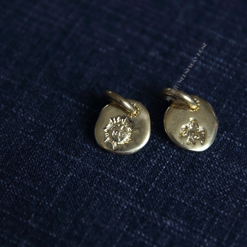 Brass key ring copper hanging decoration handmade small accessories DIY metal accessories bronze decoration small-listed mini-key buckle