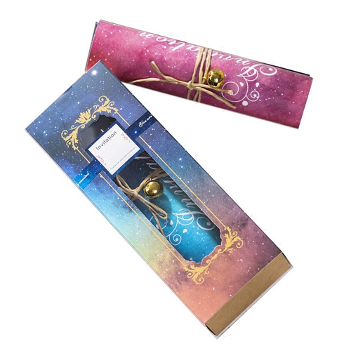 Starry Sky European Wedding Creative Creative Wedding Invitation 2022 Персонализированные фотографии печатные изготовления свадебное приглашение