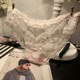 New comfortable and soft stretch lace sexy low waist women's underwear see-through temptation black briefs