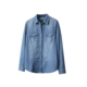 Tay áo sơ mi denim denim nữ tay dài Hàn Quốc Slim 2018 xuân hè mới áo thun mỏng áo voan Mùa xuân