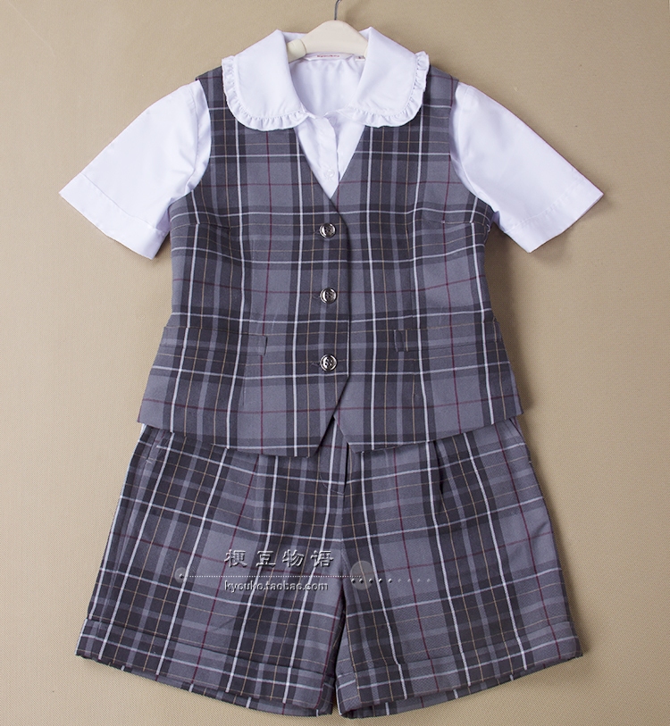 【现货】kyouko JK制服 学生制服格子马甲 格子西裤