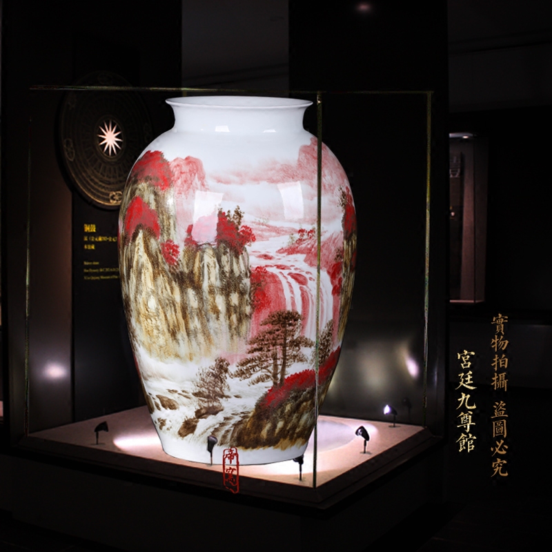 The Master of jingdezhen ceramics hand - made scenery large vases, flower arranging, home sitting room collect adornment furnishing articles