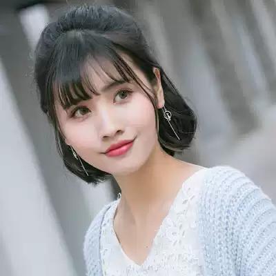 愛洛奇s925銀耳線女韓版森系甜美月亮小貓耳墜小動物月牙灣耳飾