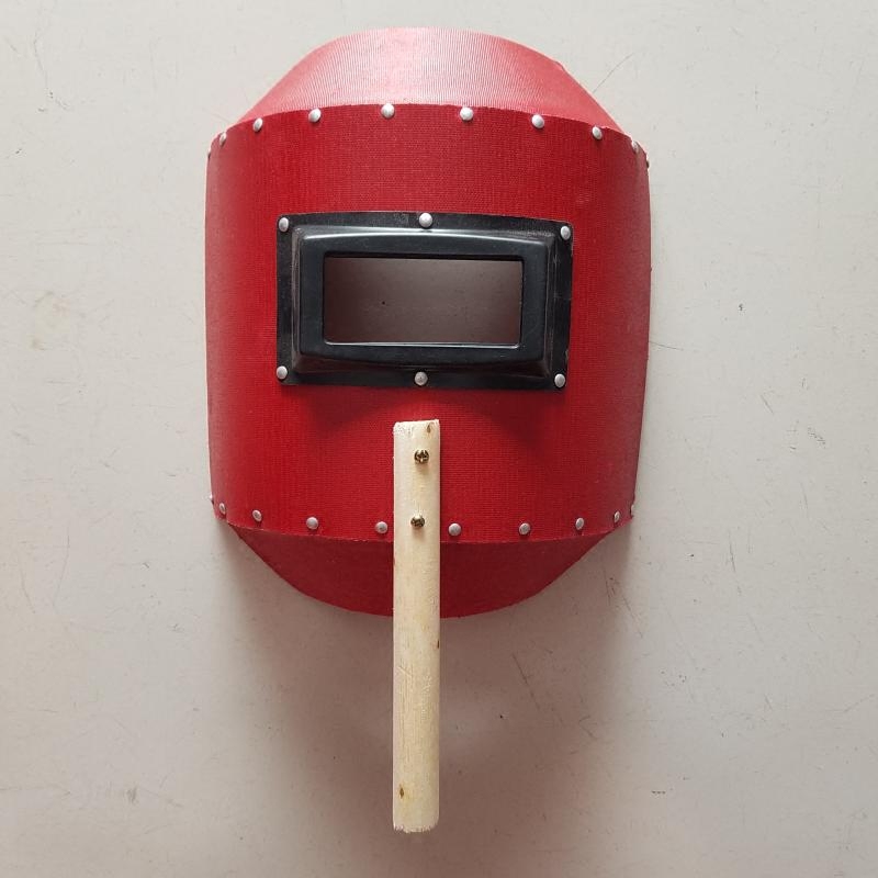 Best-selling explosive style 1 5A thick pressure-resistant hand-held welding cover without lens, hand-held red paper face protection
