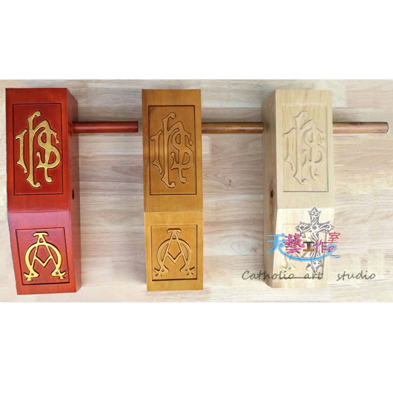 Solid wood carving birch wood bell bell log carving craft