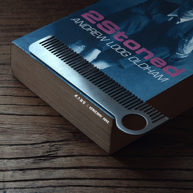 Stainless steel comb metal comb solid comb EDC outdoor comb travel with comb durable comb small tool