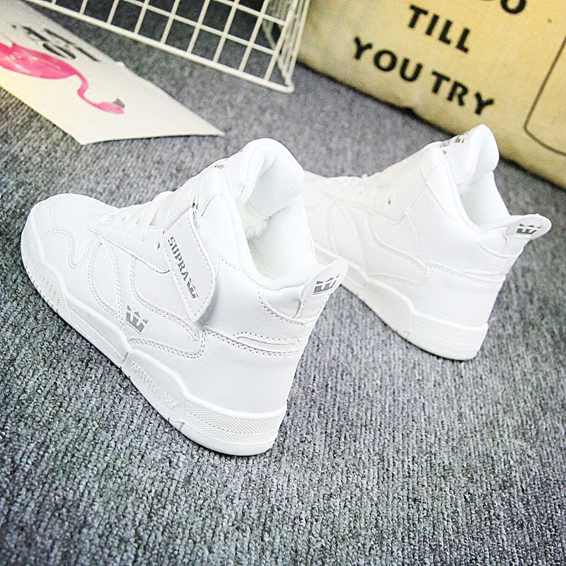 In 2023, small white shoes in the inner height of high - helper shoes high - help shoes street dance hip - hop women shoes tide shoes shoes shoes
