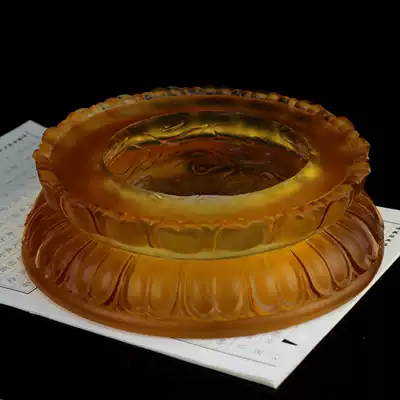 Glass Buddha statue Lotus base plus height decoration Buddha seat Buddhist Buddha table Guanyin seat plus double-sided with lights