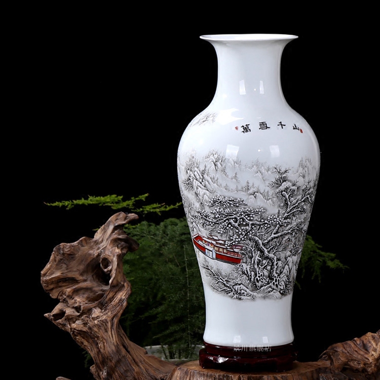 Jingdezhen ceramics size vase furnishing articles dried flower arranging flowers sitting room adornment mesa contracted household spending