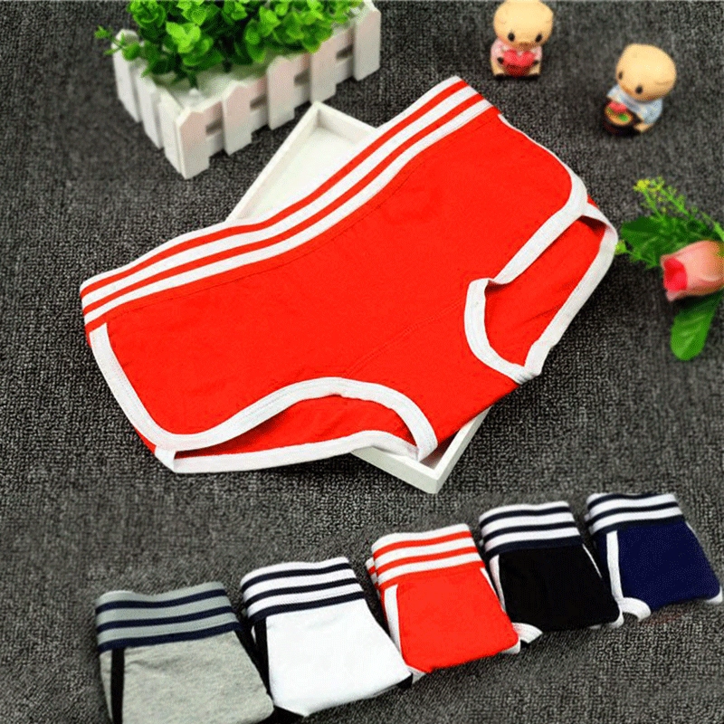 Đẹp t quần lót boxer tam giác cotton lỏng lẻo trung tính natal red les cặp vợ chồng phụ nữ solid color quần lót đáy rộng vành - Tam giác