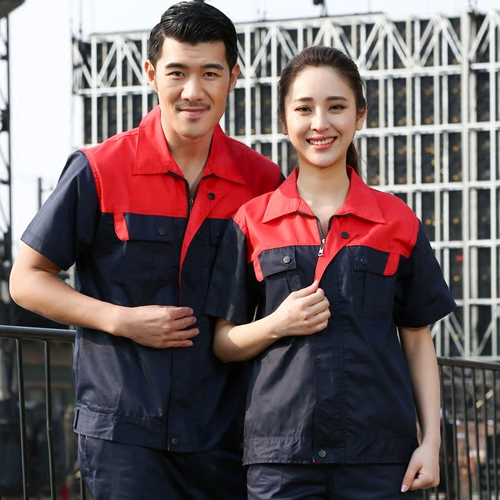 Мужской летний износостойкий тонкий комбинезон, короткий рукав