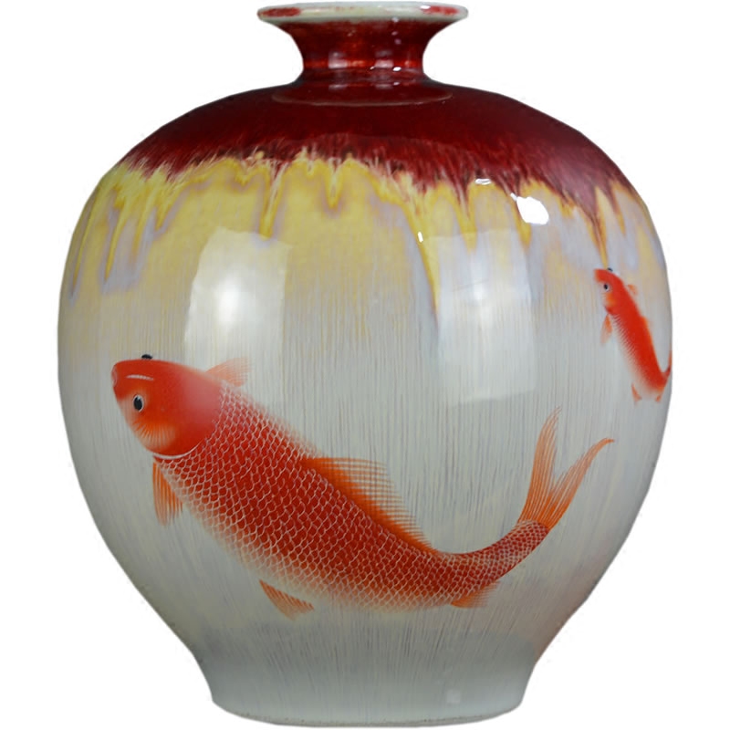 Jingdezhen ceramic vases, new Chinese style restoring ancient ways is the sitting room the dried flower arranging wine rich ancient frame home furnishing articles