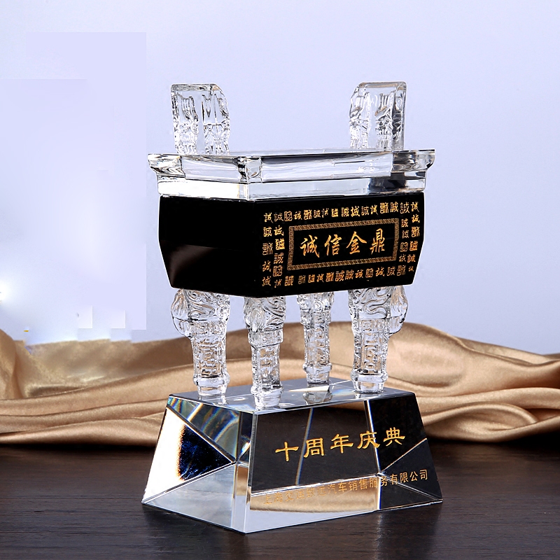 Crystal Tripod Pendulum Pieces Handicraft Creative Living Room Decorations Open Gift Home Furnishing Business Gift Items