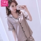Hàn Quốc phiên bản của địa phương vàng phần mỏng có thể được mặc bên ngoài khí của phụ nữ đồ ngủ nữ mùa hè ngắn tay phù hợp với hai mảnh băng lụa shop do bo Bên ngoài ăn mặc