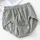 Comfortable one seamless old-fashioned plus fat plus trousers fat girl pure cotton large size high waist middle-aged and elderly mother underwear