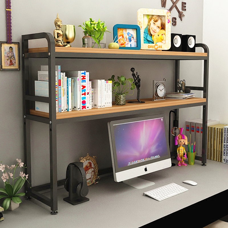 Desk shelf Table desktop bookshelf simple student dormitory multi-layer simple computer table storage rack