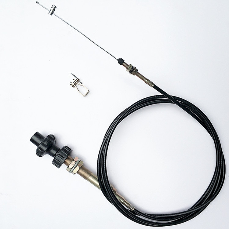 Mechanical rotary self-lock manual throttle pull wire controller plus modified excavator micro-controlled straight handle