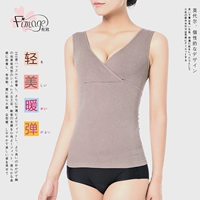 Fimage có kiểu dáng cổ chữ V sâu đơn giản, chân váy màu sáng corset corset bụng bụng chéo đẹp làm đẹp trở lại áo ngực không dây