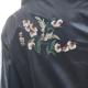 Haibei 2018 mùa thu mới phù hợp với phụ nữ cổ áo dài tay áo PU leather thêu ngắn màu đen áo khoác da áo khoác áo khoác da nữ cao cấp Quần áo da
