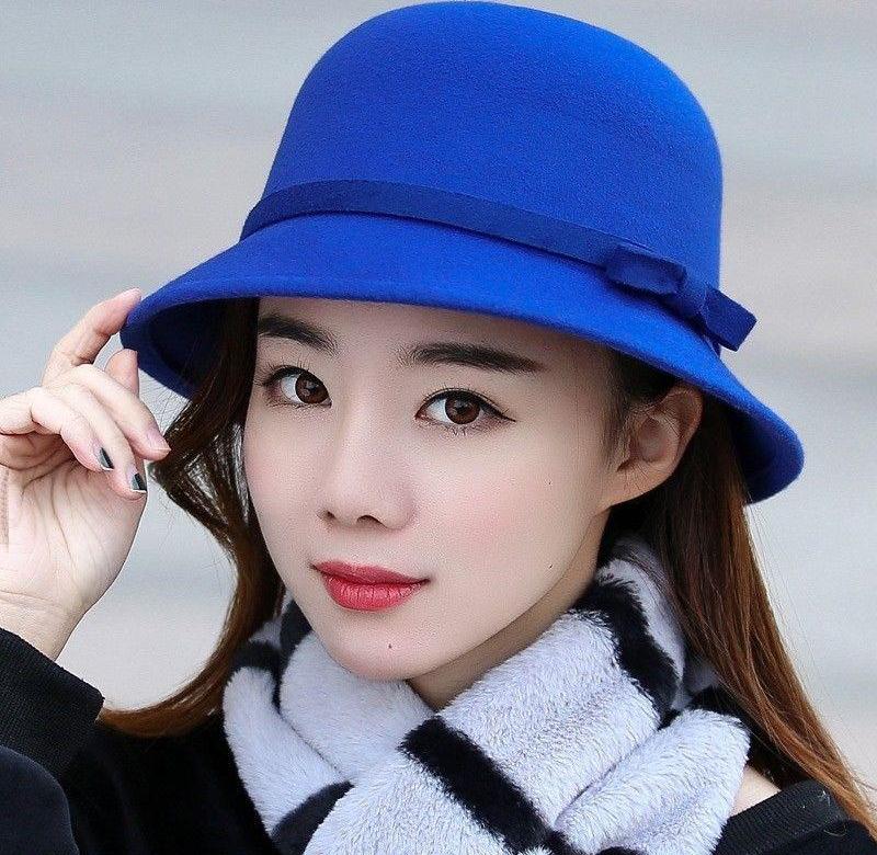 Hat female fashion big brim hat hat hat spring and autumn travel Korean version of Top Hat female bow girl bow flight sister hat