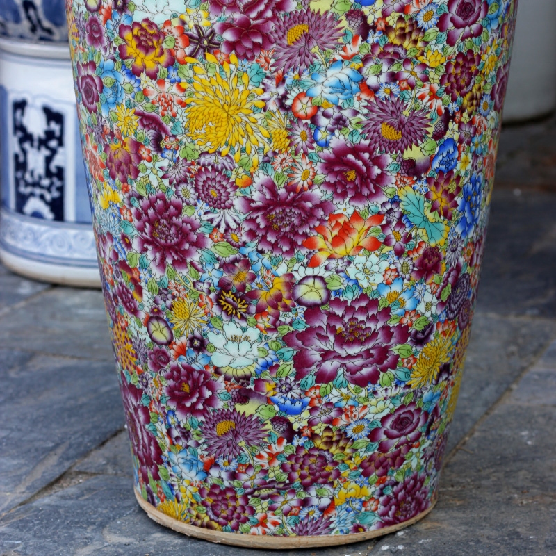 Jingdezhen ceramics from pastel full of large vases, home furnishing articles sitting room of Chinese style hotel adornment