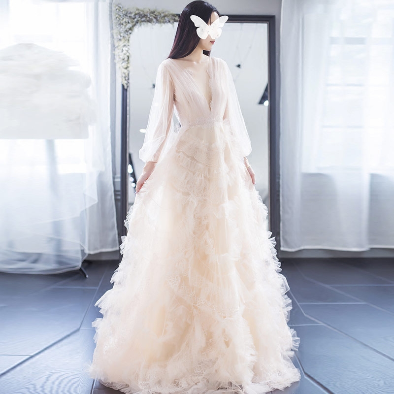 Robe de soirée manche bouffante - Ref 3211216 Image 3